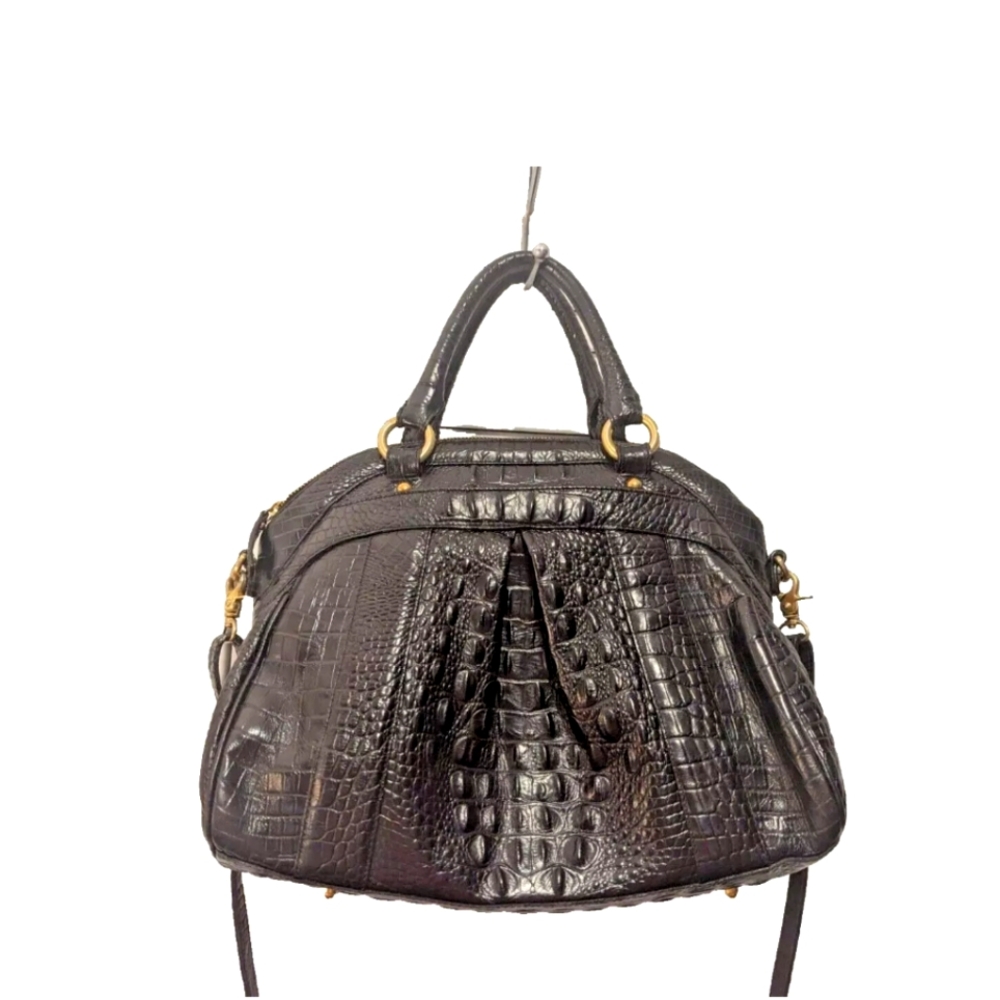 Brahmin Louise Rose Satchel in Black